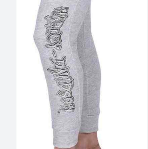 Harley Davidson Women's Night Brush Script Rhinestone Embellished Lounge Pants - Picture 5 of 8
